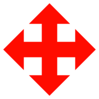 Cross Arrow  Sign on Transparent Background png