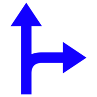 Two Way Arrow Sign on Transparent Background png