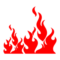 Hand drawn flame silhouette on Transparent Background png