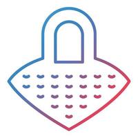 icono de degradado de línea de cota de malla vector