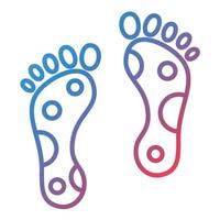 Reflexology Line Gradient Icon vector