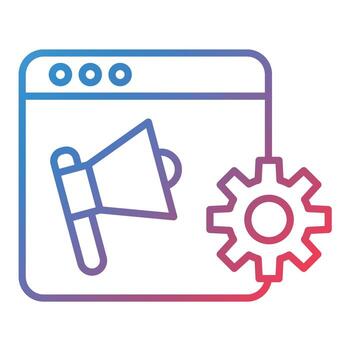 Configuration Line Gradient Icon vector