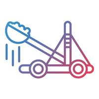 Catapult Line Gradient Icon vector