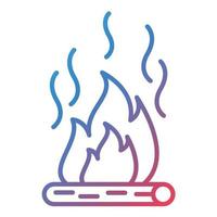 Fire Pollution Line Gradient Icon vector