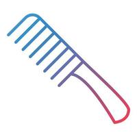 Hair Comb Line Gradient Icon vector