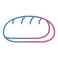 Baguette Line Gradient Icon vector