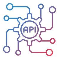 API Line Gradient Icon vector