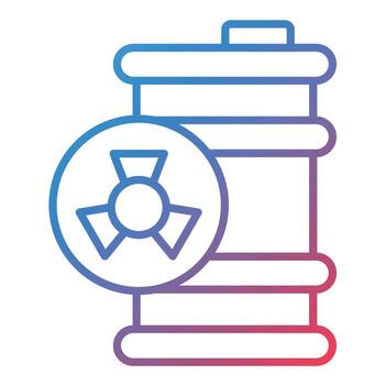 icono de gradiente de línea radiactiva vector