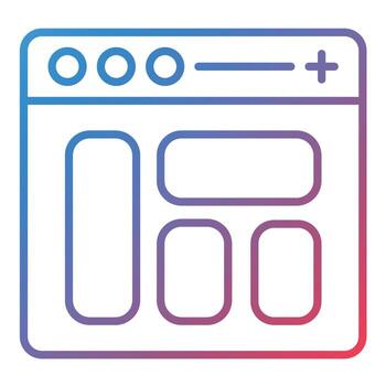 Website Layout Line Gradient Icon vector