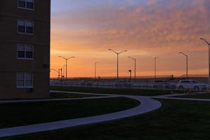 amanecer en rockaway park, nueva york, estados unidos foto