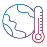 Global Warming Line Gradient Icon vector