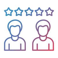 Customer Reviews Line Gradient Icon vector