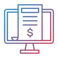 Subscription Model Line Gradient Icon vector