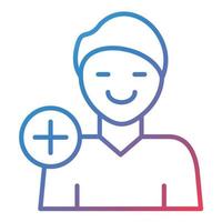 Follow Line Gradient Icon vector