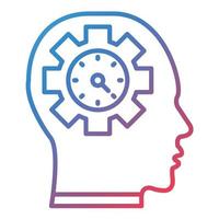 Self Awareness Line Gradient Icon vector