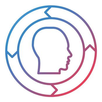 Sensitivity Line Gradient Icon vector