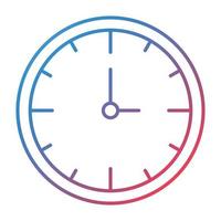 Clock Line Gradient Icon vector