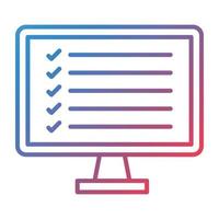 Online Survey Line Gradient Icon vector