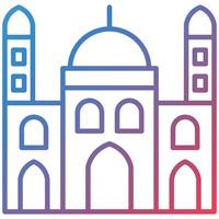 Mosque Line Gradient Icon vector