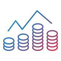 Rising Economy Line Gradient Icon vector