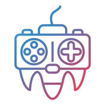 Game Console Line Gradient Icon vector