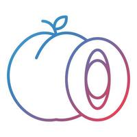 Plum Line Gradient Icon vector