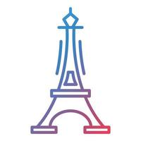 Eiffel Tower Line Gradient Icon vector