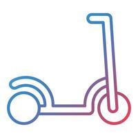 Scooter Line Gradient Icon vector