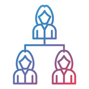 Hierarchy Line Gradient Icon vector