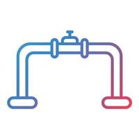 Pipeline Line Gradient Icon vector