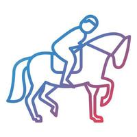 Equestrian Line Gradient Icon vector