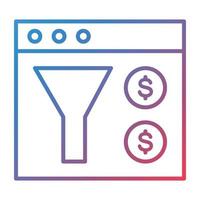 Conversion Marketing Line Gradient Icon vector