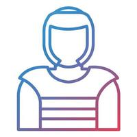 Taekwondo Line Gradient Icon vector