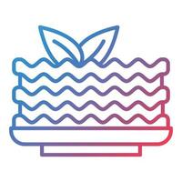 Lasagna Line Gradient Icon vector