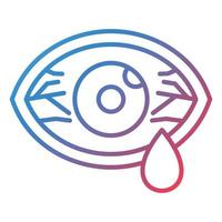 icono de gradiente de línea de conjuntivitis vector