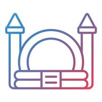 Bouncy Castle Line Gradient Icon vector