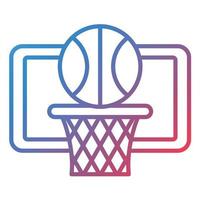 Basketball Line Gradient Icon vector