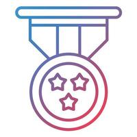 Bronze Medal Line Gradient Icon vector