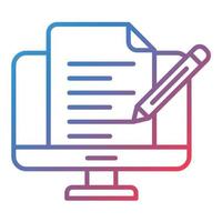 Copywriting Line Gradient Icon vector