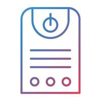 Uninterrupted Power Supply Line Gradient Icon vector