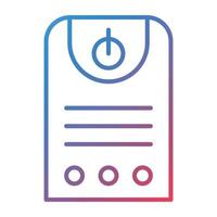 Uninterrupted Power Supply Line Gradient Icon vector