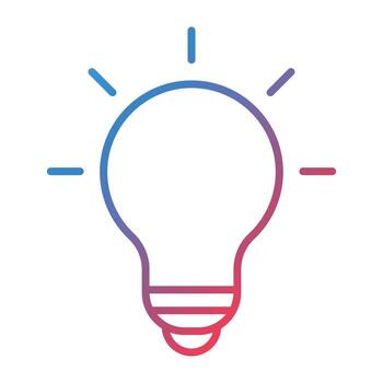Lightbulb Line Gradient Icon vector