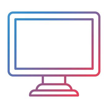 Monitor Line Gradient Icon vector