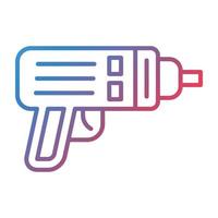 Water Gun Line Gradient Icon vector