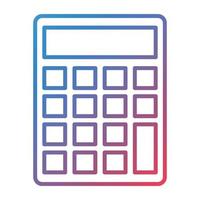Calculator Line Gradient Icon vector