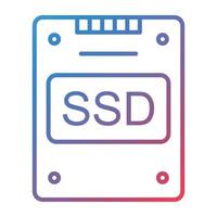 Ssd Line Gradient Icon vector