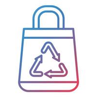 Recycle Bag Line Gradient Icon vector