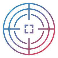 Shoot Target Line Gradient Icon vector