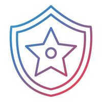 Sheriff Line Gradient Icon vector