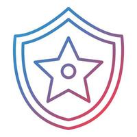 Sheriff Line Gradient Icon vector